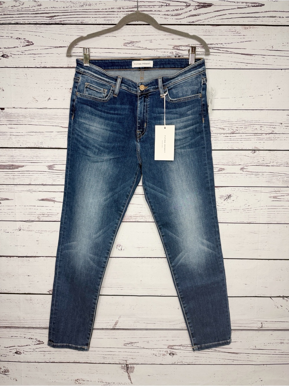 Flying Monkey Blue Cropped High-Rise Skinny Jeans